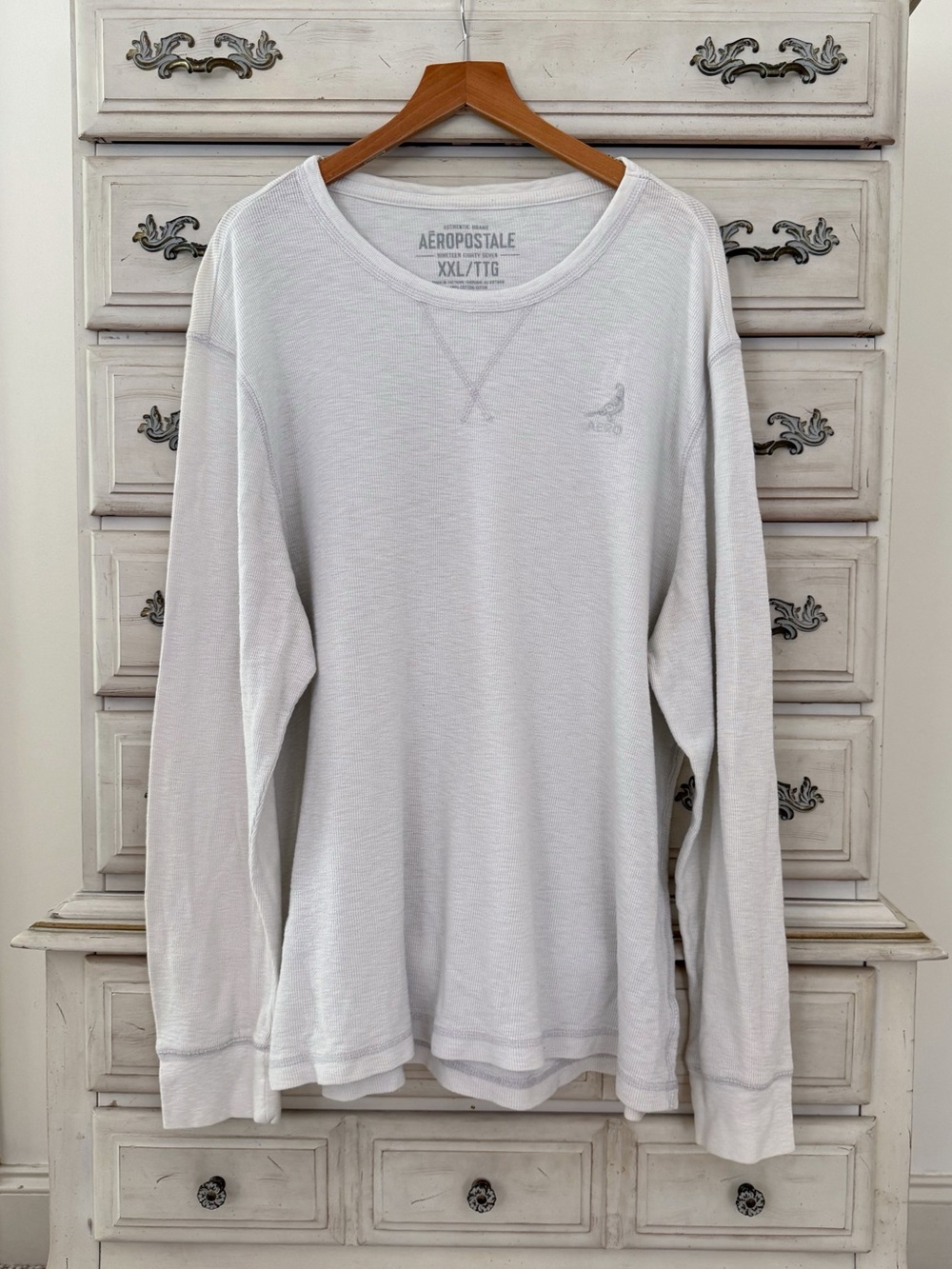 Aeropostale Y2K White Thermal Long Sleeve Top